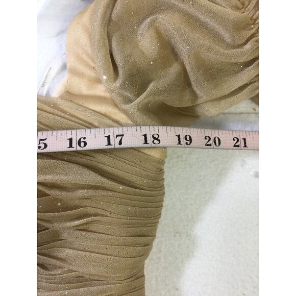 AW BRIDAL 14 1X plus champagne gold Isadora formal wedding guest maxi dress B56 - Picture 5 of 8